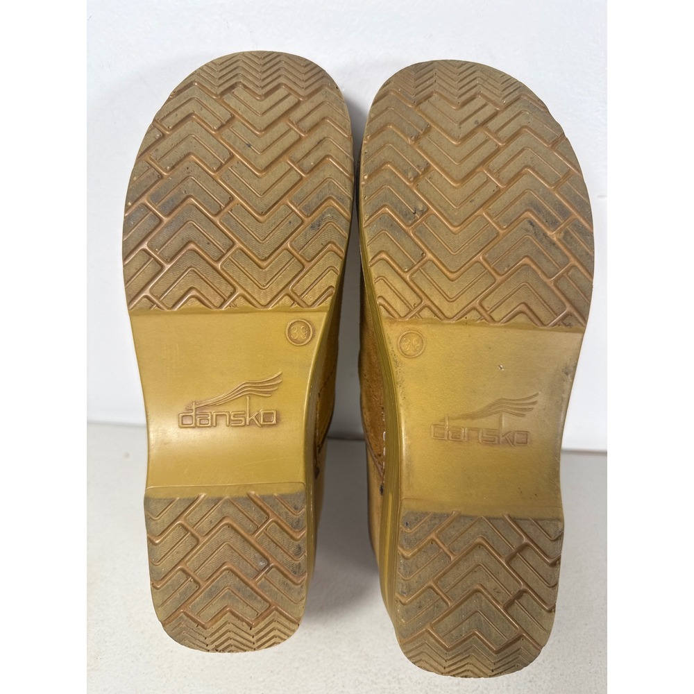 Dansko Professional Clogs Honey Tan Suede Leather Comfort Shoes Women 39 or 8.5 - Picture 4 of 10